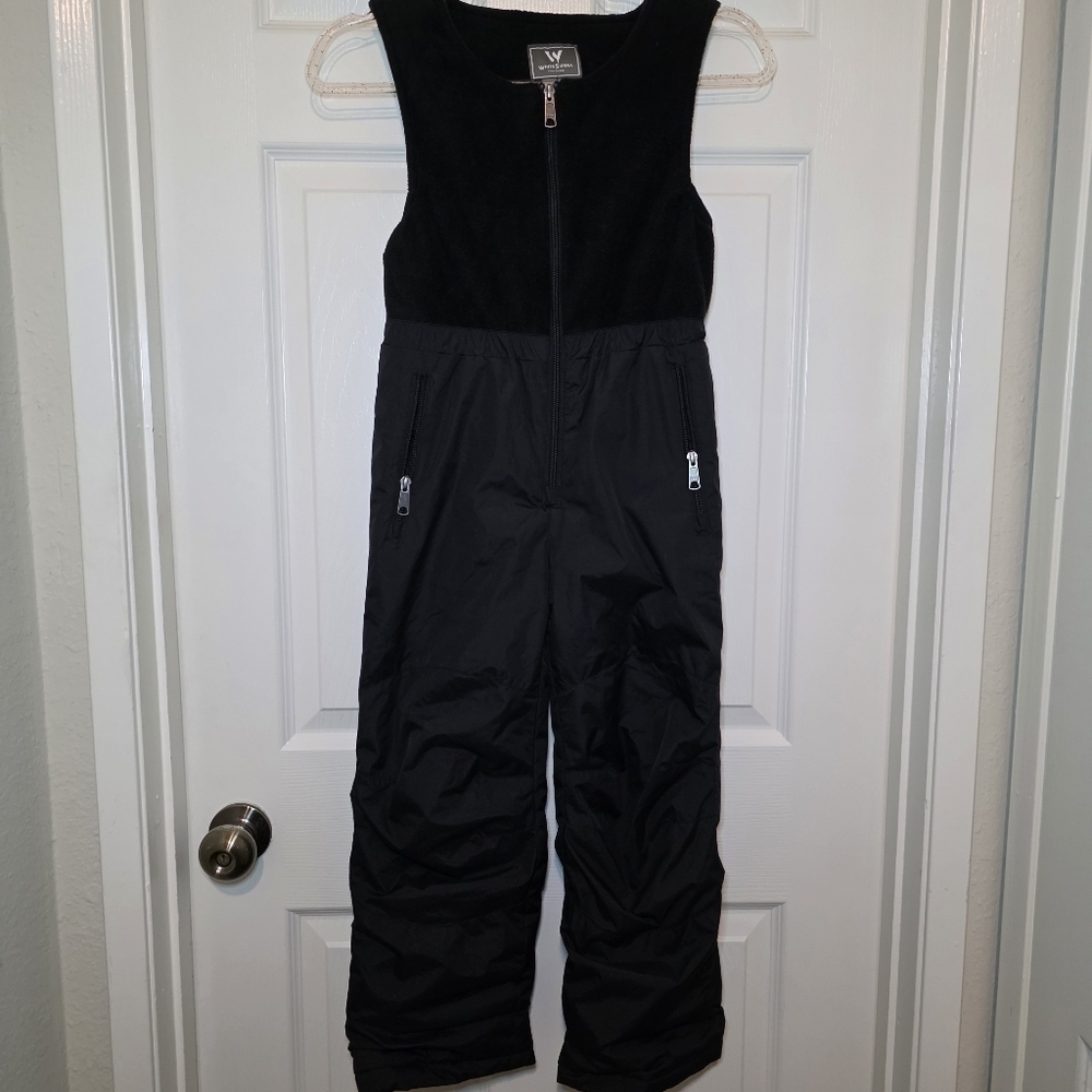 White Sierra Unisex Snow Bib Black Sz 6